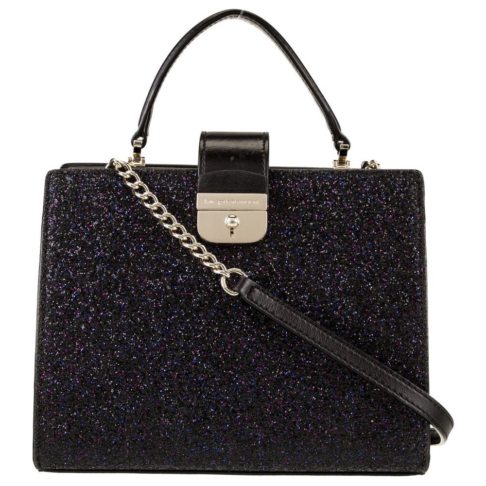 Kate Spade New York Sunset Lane Kirin Crossbody Handbag in black glitter. NWOT